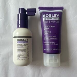 Bundle of Bosley professional strength volumizing and thickening styling gel